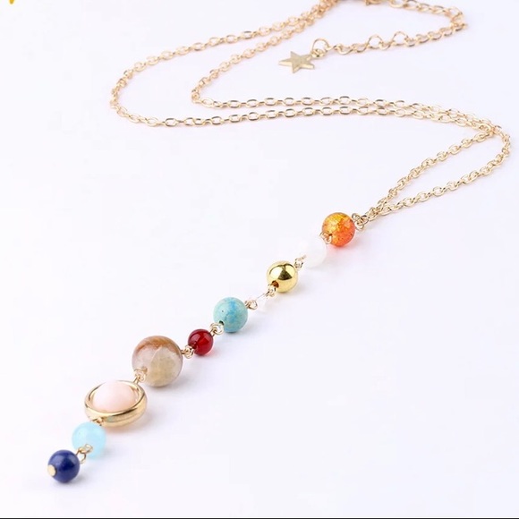 Solar System Aligned Planet/Star Science Necklace - Picture 8 of 9
